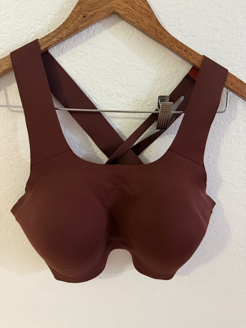 Brooks Brown Crisscross Sports Bra
